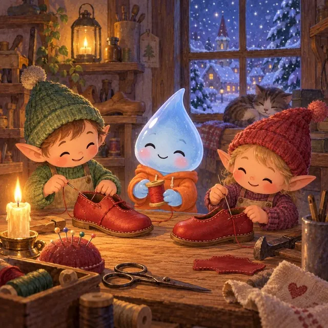 Illustration: The Elves and the Shoemaker
